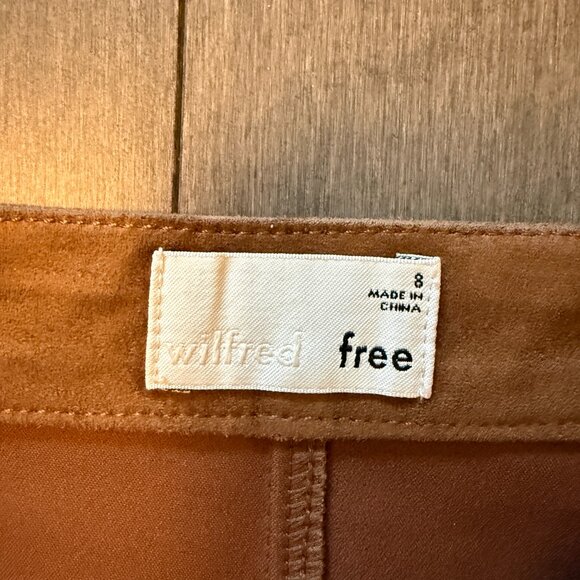 Wilfred Free Zip Up A-line Mini Skirt Vegan Suede Size Small - Picture 3 of 3